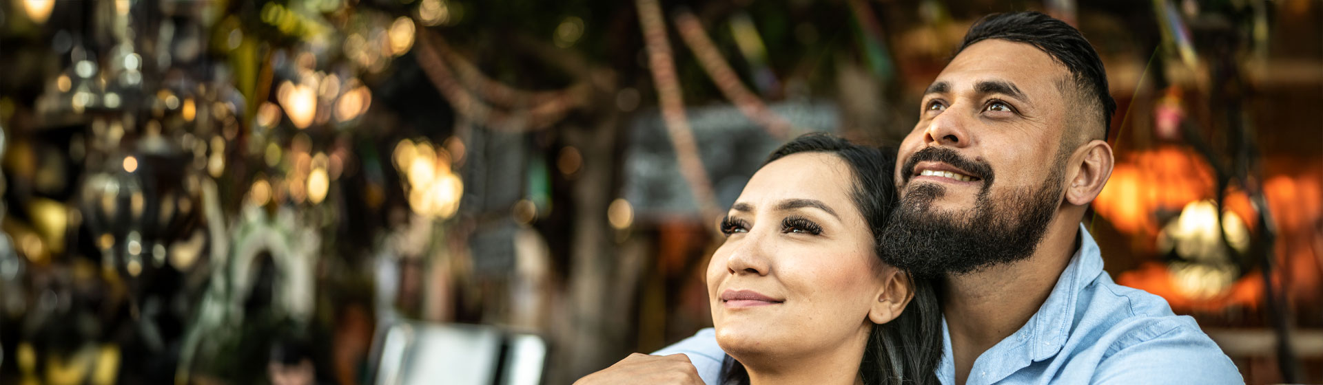 Couple Looking Hopeful for the Future