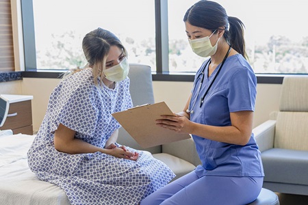 Female Patient with Health Provider